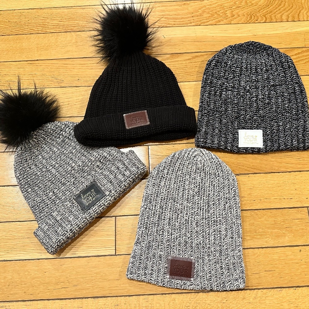 Love Your Melon Beanie Hats x4